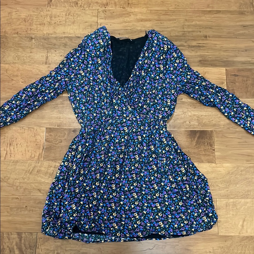 ZARA Floral Long Sleeve Dress